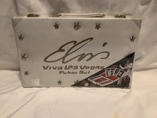 Elvis  Presley Viva Las Vegas Poker Set USAopoly  Case Chips Cards 2005 New