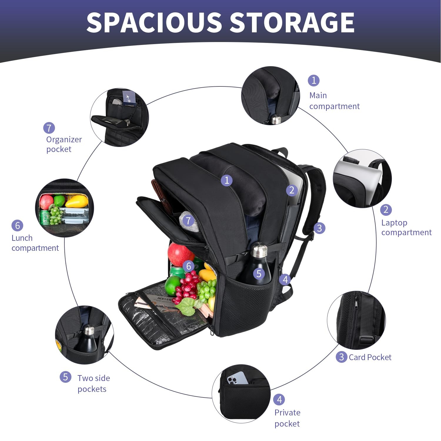 Lunch Backpack, Work Backpack with Insulated Cool… - image 4