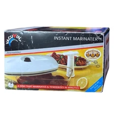 Vacuvin Instant Marinater 2.5 Pint Vacuum Dish Marinates & Tenderizes In Minutes