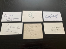 MAGNIFICENT SEVEN STEVE MCQUEEN SIGNED CUT, YUL BRYNNER, BRONSON, COBURN,BUCHHOL