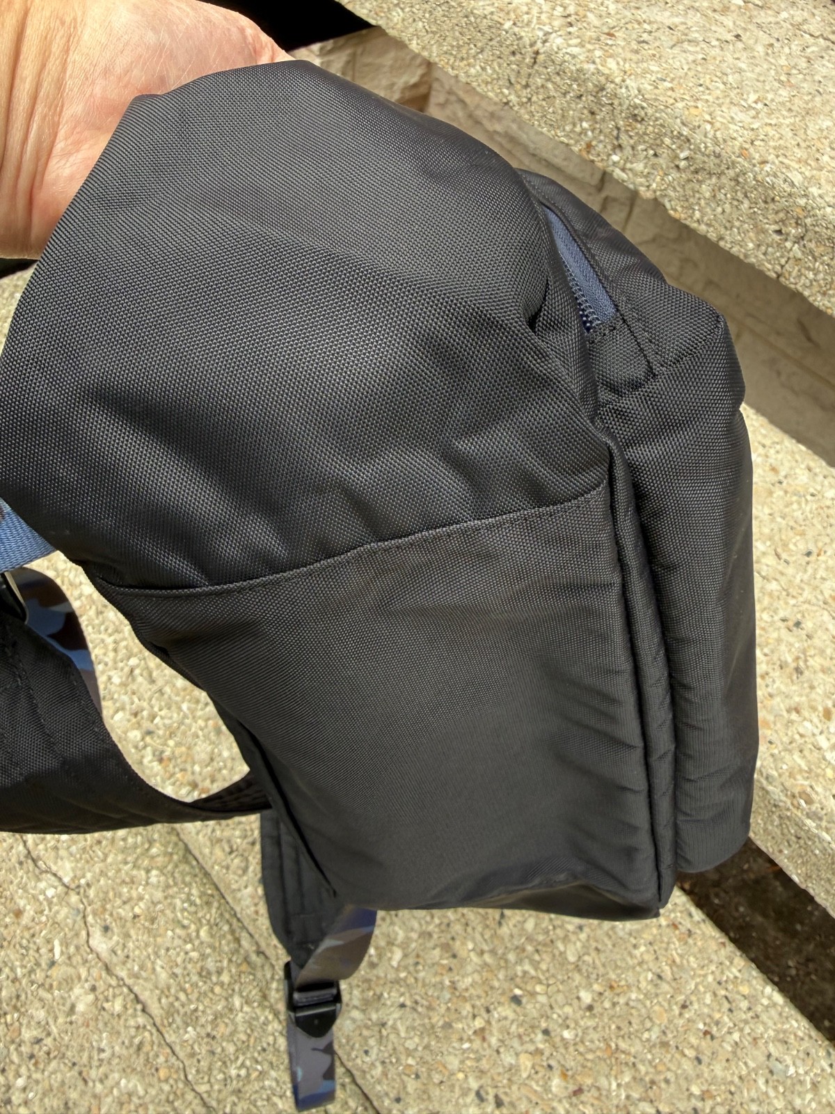 TUMI Packable/Foldable Backpack Black Navy Camouf… - image 7