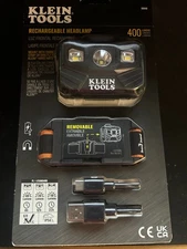 Klein Tools 56048 Rechargeable Auto-Off LED Headlamp, Adjustable Fabric Strap
