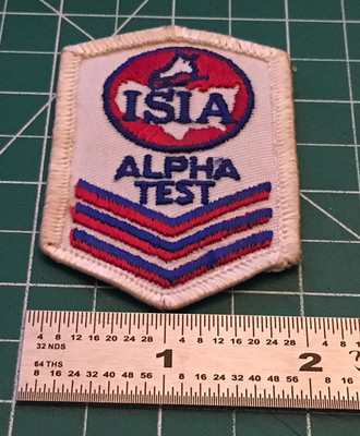Vintage ISIA Alpha Test Embroidered Patch-Never Used