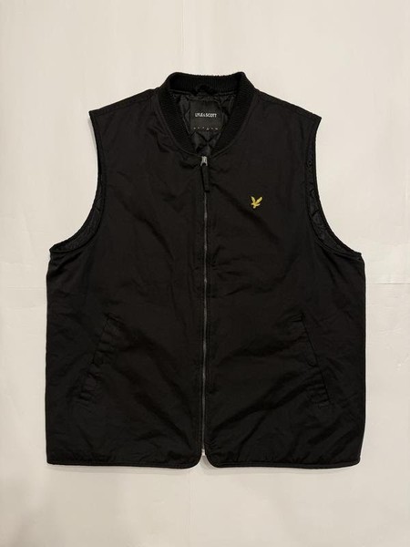 Men Lyle & Scott Gilet Black Nylon L