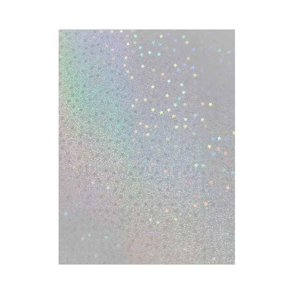 50 Sheets Holographic Sticker Paper Glitter Overlay Self Adhesive 2.9×4.1 inch - Image 2 of 4