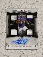 Adrian Peterson 2024 Panini Black Capstones Laundry Tags Patch Auto CAPAPN 2/25