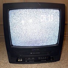 Emerson EWC1304 13'' TV VCR Combo Retro Gaming VCR Combo Tested Working Vintage