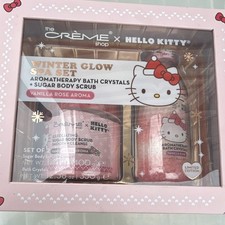 The Cr me Shop x Hello Kitty Winter Glow Spa Set Vanilla Rose Scrub  Crystals