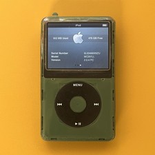Apple iPod Classic 7th Gen   512GB Flash, Olive/Military Green, 2000mAh, Taptic