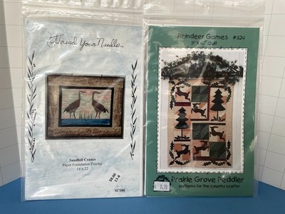Prairie Grove Peddler Reindeer Games & Thread Your Needle Sandhill Crane Patter