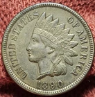 New Listing1890 Indian Head Cent AU Details