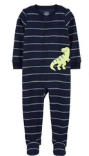 Pajamas, Carter's Fleece Footie Pajama Adorable, Dinosaur , new size 4T