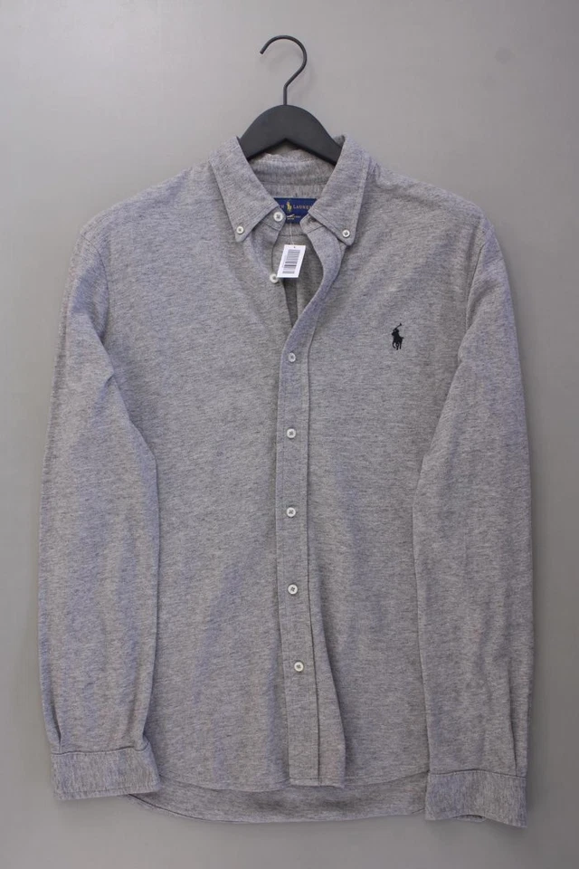 ✅ Ralph Lauren Langarmhemd Classic Hemd für Herren Gr. 52, L neuwertig grau ✅ - Bild 1 von 4