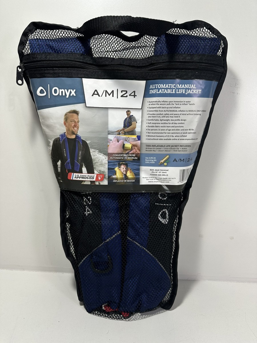 Onyx A/M-24 Manual Inflatable Life Jacket Blue (132000-500-004-15) - Main Image