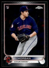 Eli Morgan 2022 Topps Chrome Rookie RC Card ! #62 Cleveland Guardians. rookie card picture