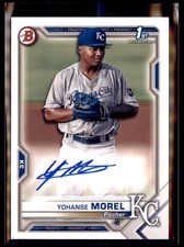 2021 Bowman Yohanse Morel Royals PAPR-YM Rookie Card Auto