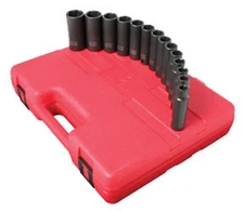 Sunex Tools 14 Pc. 1/2" Drive Metric Deep Impact Socket Set