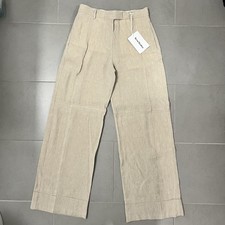 700 ACNE STUDIOS Loose Linen/Cotton Trousers Women's Size 34 US 4 Cream New