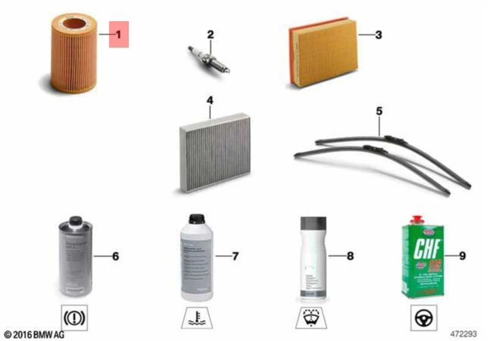 Genuine BMW E53 E60 E61 E63 E64 E65 E66 E67 Oil Filter Kit OEM 11427511161 - Изображение 2 из 4