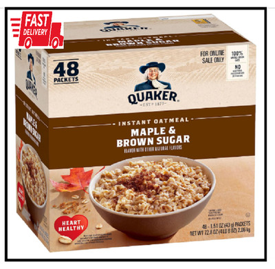 Quaker Instant Oatmeal, Maple & Brown Sugar, Individual Packets, 1.51 Ounce (Pac