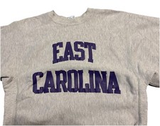 Vintage Champion Reverse Weave Sweatshirt Mens XL East Carolina USA Made 80s 90s