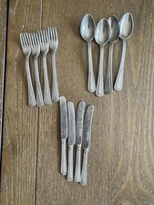 Vintage Germany Mini Flatware Set 12pc Dollhouse Demitasse Silverware