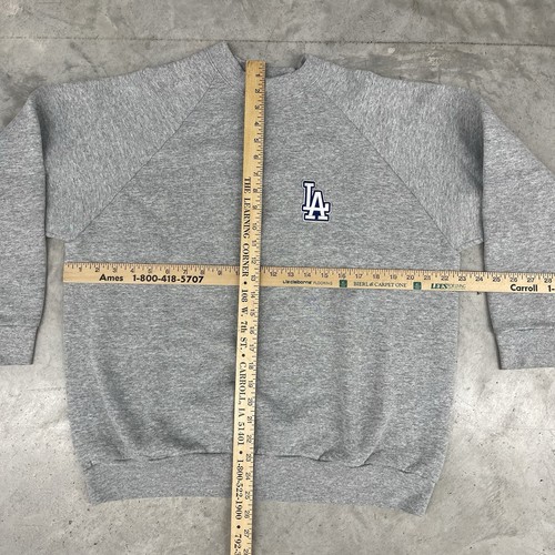 Felpa Hanes vintage Los Angeles Dodgers toppa personalizzata anni 90 maglione grigio XL - Foto 4 di 6