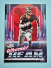 2025 Topps Chrome Cosmic Jackson Merrill Ultraviolet Beam Red Refractor #5/5