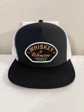 Whiskey Bent Hat Co. - 5-Panel (Black/White) Whiskey & Women SnapBack Hat