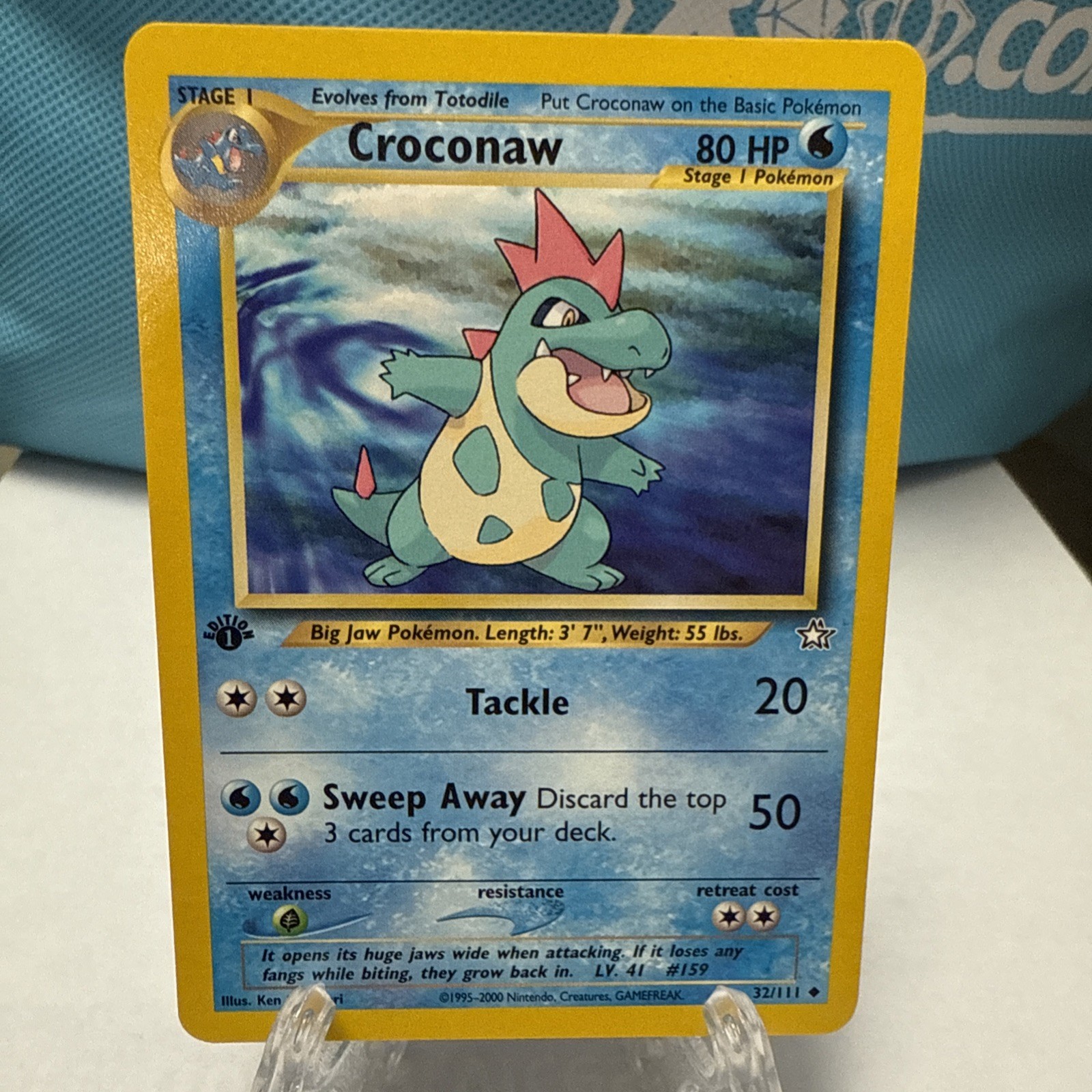 Pokemon Card - Neo Genesis 32/111 - CROCONAW (uncommon) 1st Edition NM