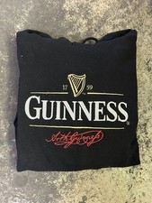 Vintage Guinness Hoodie NOS Deadstock Medium Black Embroidered - Unworn