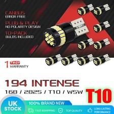 X10PC T10 501 Led Car Side Light White Bulbs Error Free Canbus Xenon W5w Lamp UK