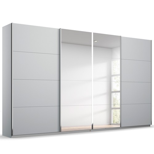 Schwebetürenschrank - seidengrau - 2 Spiegeltüren - 315x210 cm Kleiderschrank - Bild 2 von 10