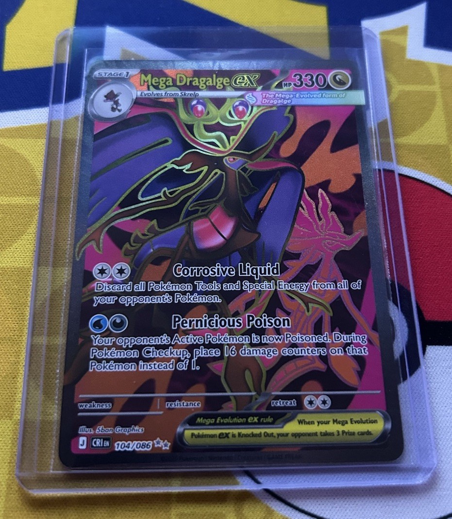 Pokémon Mega Dragalge Full Art Ex 104/086 Chaos Rising