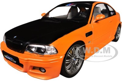 2000 BMW E46 M3 ''SOLIDO WORKS'' ORANGE 1/18 DIECAST MODEL BY SOLIDO S1806509