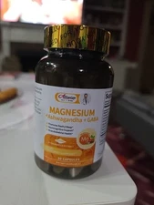 Magnesium Supplement + Ashwagandha & GABA, Magneium Glycinate 