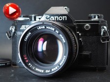 Canon AE-1 SLR 35mm Film Camera Black FD 50mm f1.4 s.s.c. ssc From JAPAN J372
