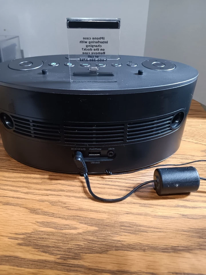 iHome Negro iP21 iPhone/iPod Carga Altavoz Base Reloj Despertador (probado/funciona) Foto 4 de 4