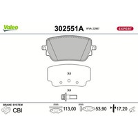 Valeo BremsbelÄGe Satz Hinten Passend FüR Mercedes A-KLASSE B-KLASSE CLA GLB