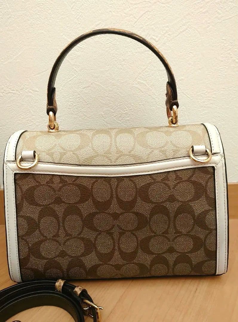 COACH Snake Embossed Python Crossbody Top Handle … - image 2