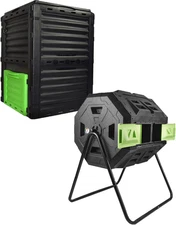 Garden Compost Bin and Multifunction Garden Tumbling Composter,Great Gardening G