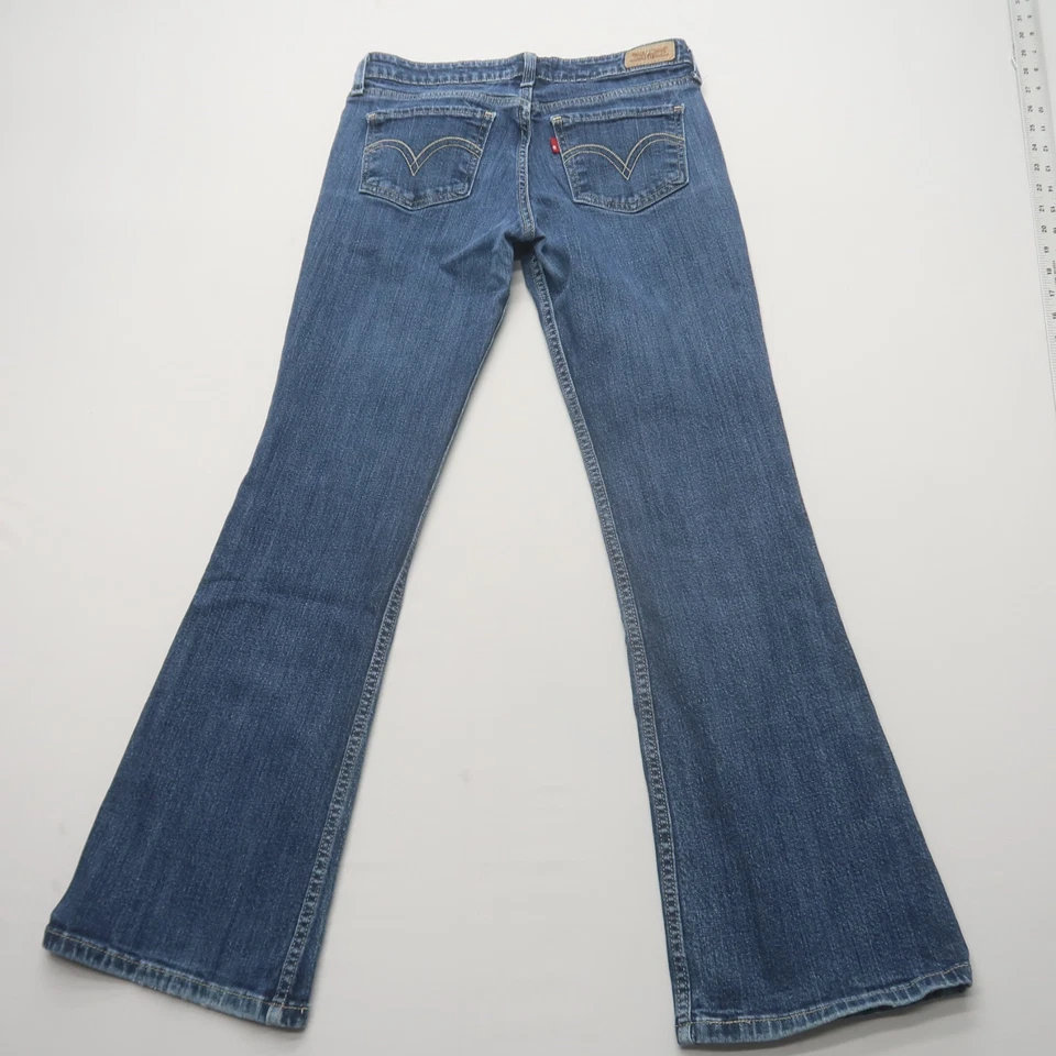 Levi's Womens 518 Superlow Jeans Size 7 Dark Wash Bootcut Low Rise - Image 2 of 4