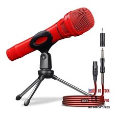 Dynamic Microphone - Professional Vocal Microphone for Singing - Premium A-Red