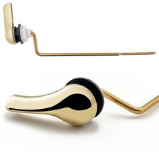 Qualihome Toilet Handle Replacement Brass Polished, Side Mount 