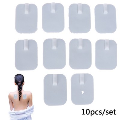 10Pcs 4*6cm Reusable Tens Machine Electrode Pads Body Massager Selfadhesive N Hb
