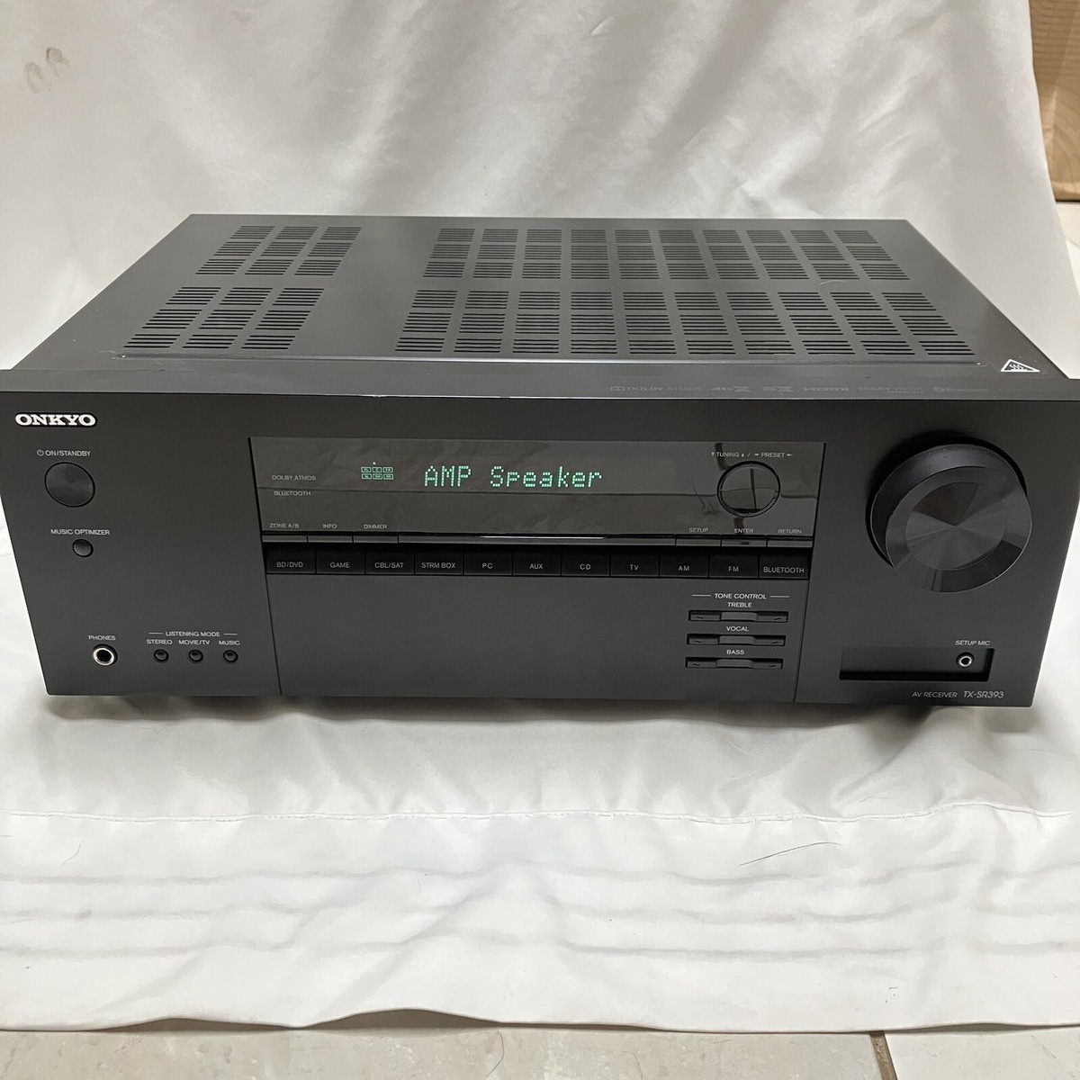 Onkyo TX-SR393 5.2 Channel AV Receiver Used No Remote 889951001430 