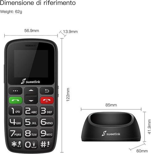 Telefono Cellulare per Anziani con Tasti Grandi, Funzione SOS, Chiamata Rapida - Foto 9 di 9