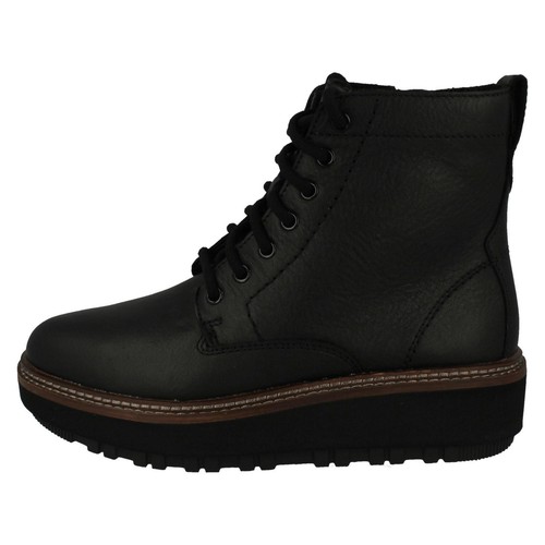 Mujer Clarks 'Orianna Con Encaje 'Informal & Grueso Botas de Piel - Ancho D - Imagen 16 de 18