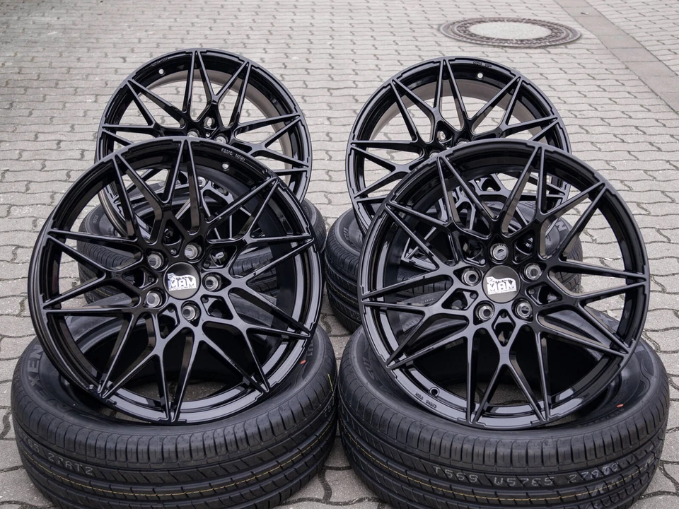 19 Zoll Alufelgen B2 für BMW 3er F30 F31 4er F32 F33 F36 ET35 ABE Schwarz 5x120 - Bild 2 von 4