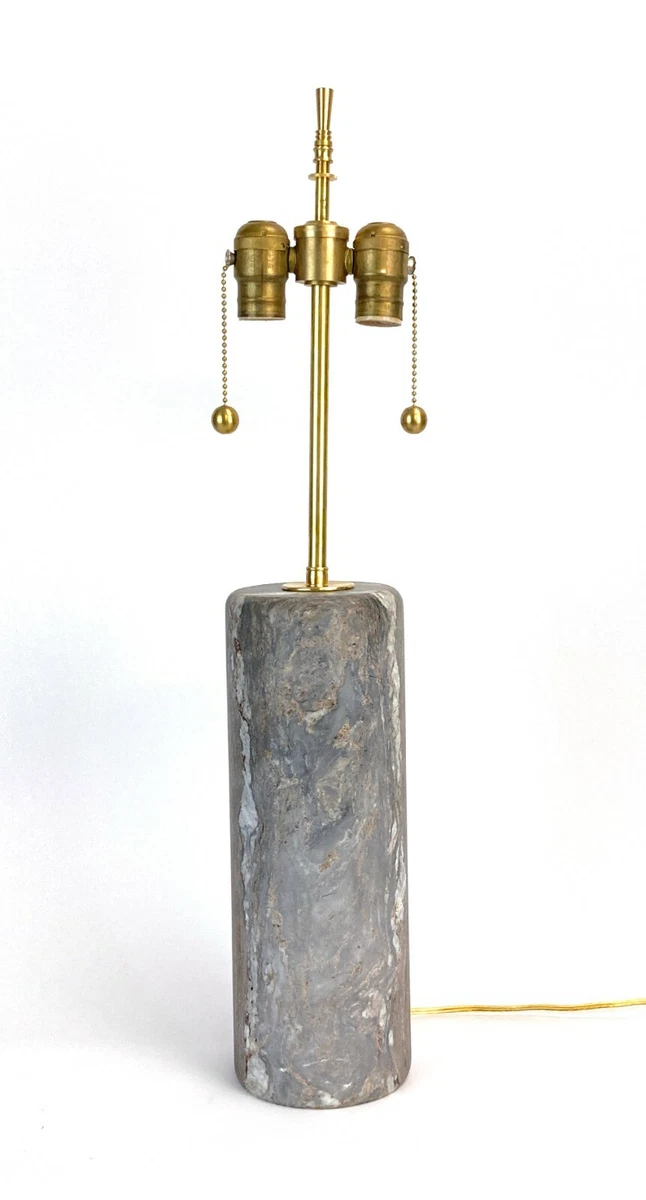 Vintage Mid Century Modern Walter Von Nessen Blue Marble Table Lamp